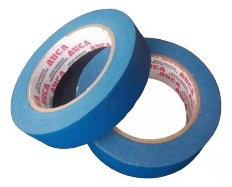 Cinta Uv Auca Papel Enmascarar 18 Mm X 50 Metros Azul