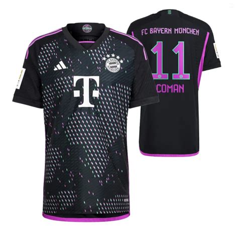 Bayern Munich Kingsley Coman 11 Away Shirt Kit 2023 2024