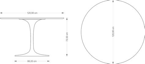 tulip_table_technical_drawing - steelform | the best reproductions of modern classic designer ...