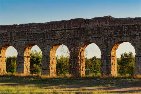 Detail of Architecture of Roman Aqueducts, Rome, Italy Stock Photo ...