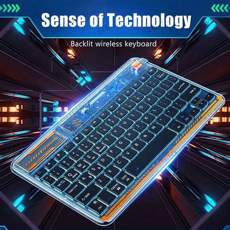 Kristall Hintergrund Beleuchtete Teclado Bluetooth Tastatur F R