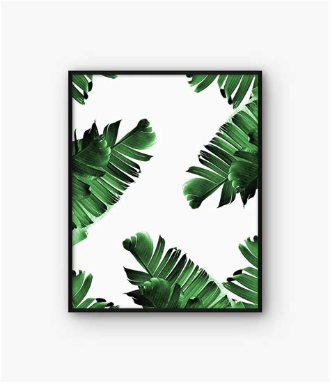 Tropical Print Printable Palm Leaf Poster Tropical Art - Etsy