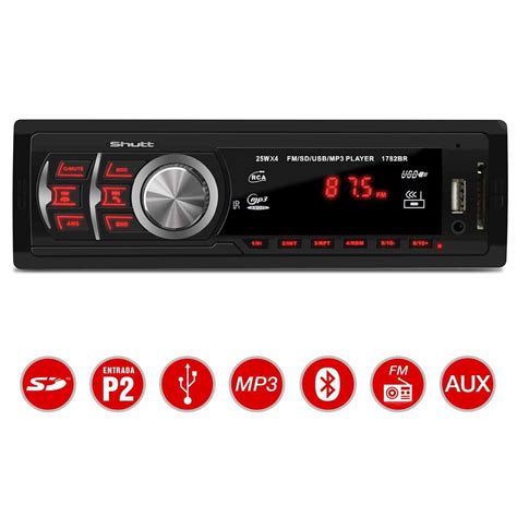 Mp Player Automotivo Shutt Montana Din Display Bluetooth Usb Sd