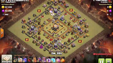 Clash Of Clans Rh 11 Cw Bowler Angriff 3 Sterne Taktik Ringbase Youtube