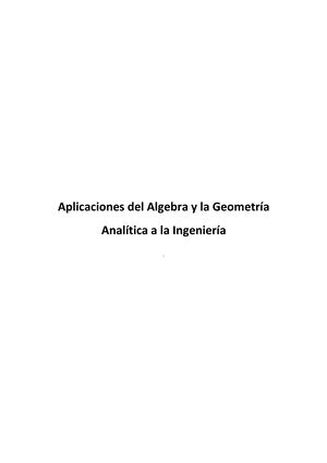 Taller 5 Geometría Analítica y AL Geometria analitica y algebra