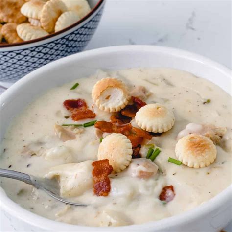 Boston Clam Chowder Is A Rich And Creamy Soup Featuring Tender Clams Soft Potatoes And Crispy