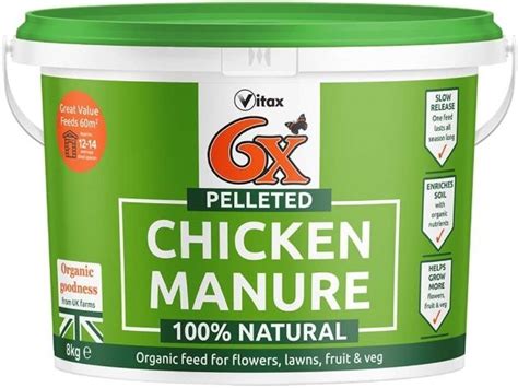 6 X Pelleted Poultry Manure 8kg East Riding Horticulture Ltd