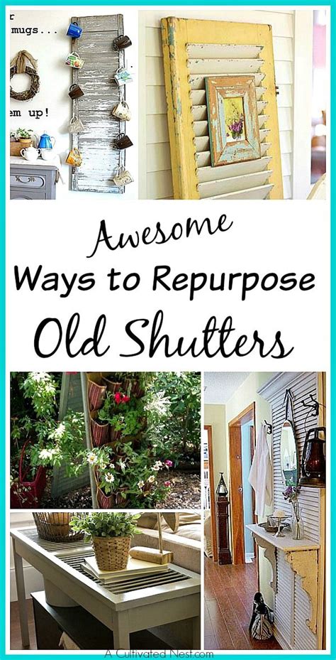 Awesome Ways To Repurpose Old Shutters Lots Of Great Inspiration Furniture Makeover Diy