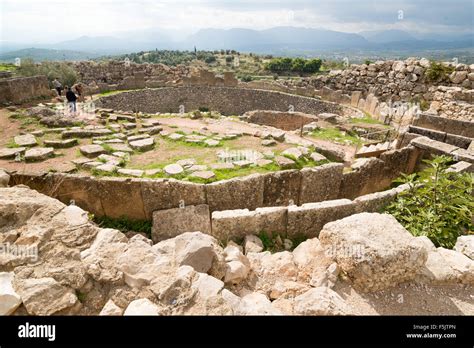 Grave Circle A The Archaeological Sites Of Mycenae And Tiryns Have