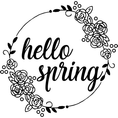 Hello Spring Svg Cut File Spring Time Svg Welcome Spring Etsy