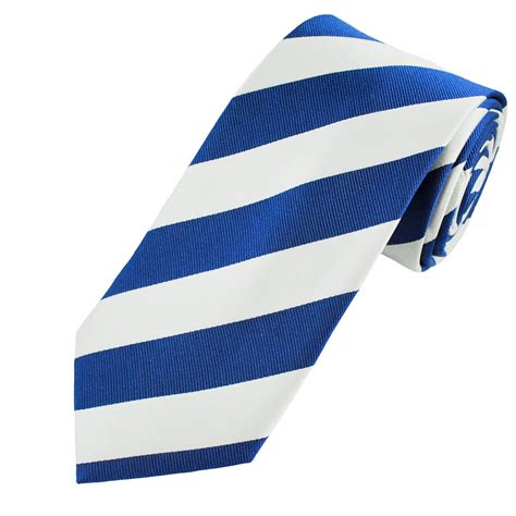 Dark Blue And Silver White Striped Silk Tie From Ties Planet Uk