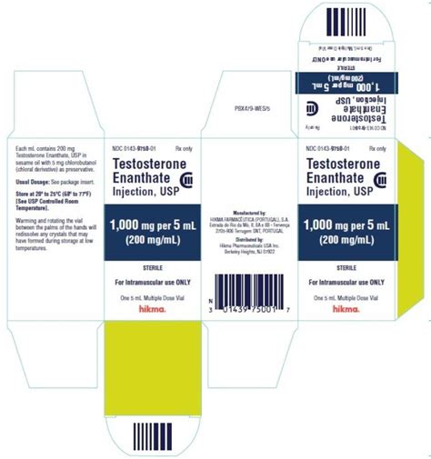 Testosterone Enanthate Package Insert Drugs