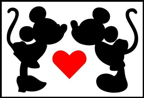 Free Mickey And Minnie Mouse Silhouette, Download Free Mickey And ...