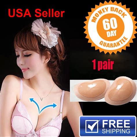 Silicone Bra Inserts Lift Breast Pads Breathable Push Up Sticky Bra Breast Cups Silicone Gel Bra