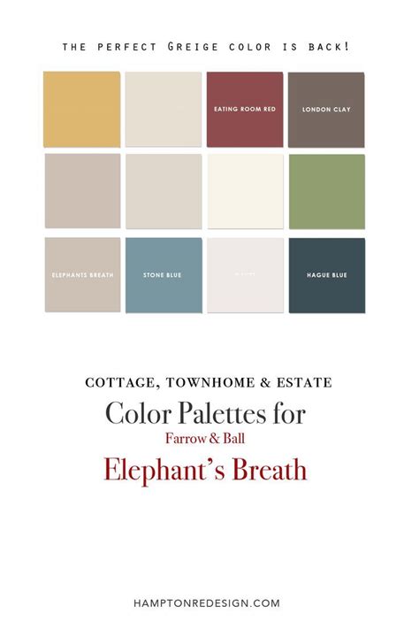 Coordinating Paint Colors For Farrow Ball Elephants Breath