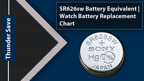 SR626sw Battery Equivalent Best Watch Battery Replacement Chart