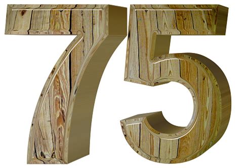 Chiffre 75 Soixantequinze Isolé Sur Fond Blanc Rende 3d Vecteurs libres ...