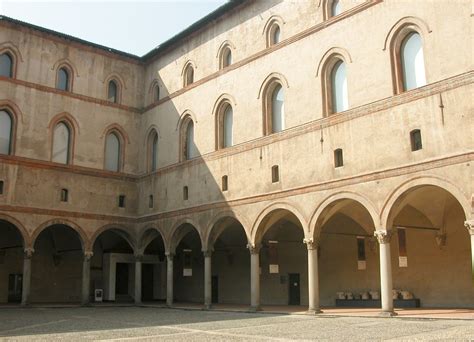 Milan Sforza S Castle Rocchetta Courtyard The Castello Flickr