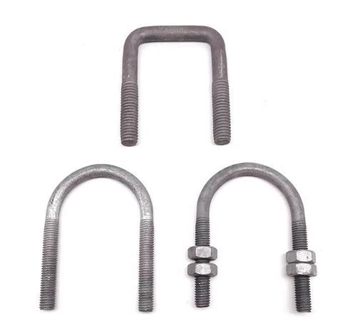 China Factory Hot Dip Galvanized Metric Steel U Bolt With Hex Nuts For