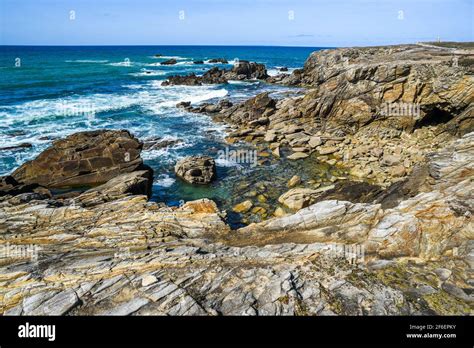 Beautiful sea, oceanic landscape, wild ocean coast in France Stock ...