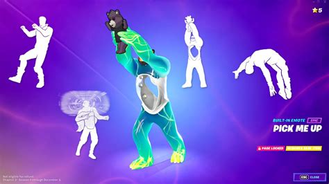 Fortnite All Season Battle Pass Emotes Pick Me Up Arachrobatics