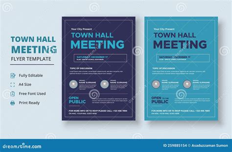 Town Hall Meeting Flyer Template Community Meeting Flyer Template