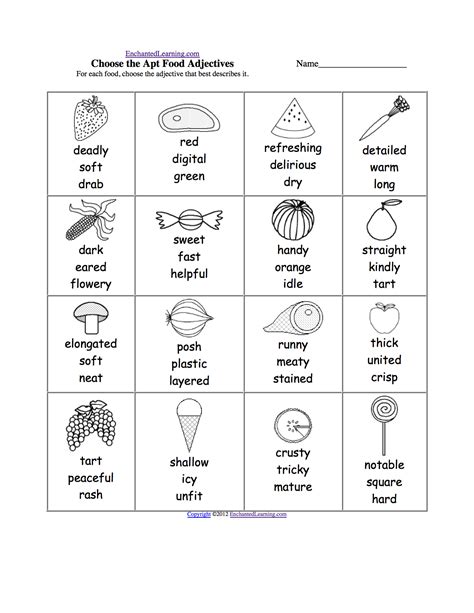 Find The Adjective Worksheets