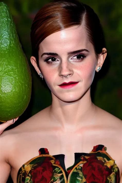 Emma Watson Cosplaying As An Avocado High Quality Stable Diffusion