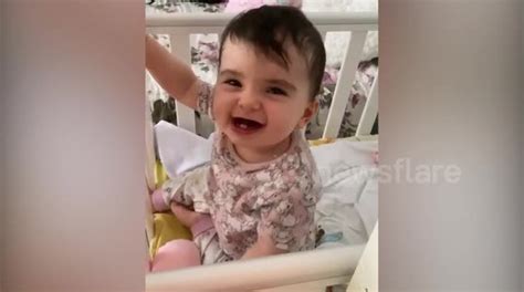 Magical Moment Baby With Brittle Bone Disease Stands Up On Her Two Feet