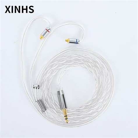 Core Silver Plated Copper Silver Earphone Cable Earphone Cable