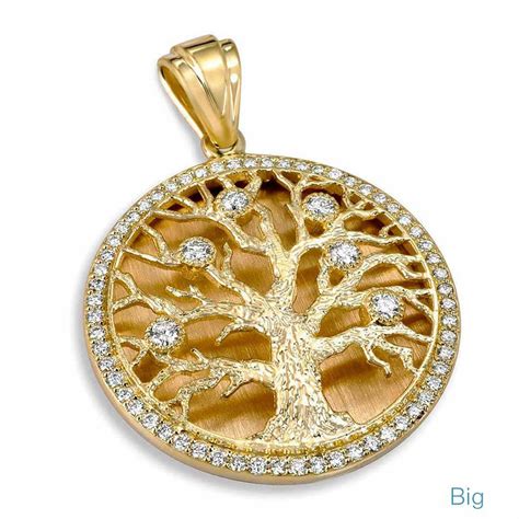 Tree Of Life Pendant From Jerusalem Diamonds Gold K Jewelry Etsy