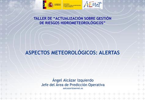 Pdf Aspectos Meteorol Gicos Alertas Aemet Agencia Estatal De