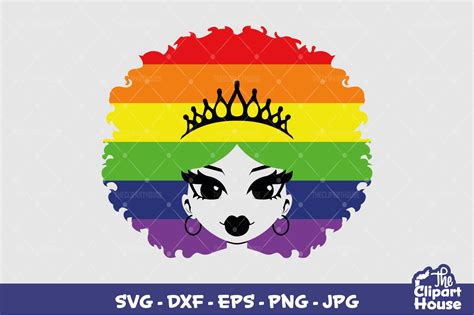 LGBT Afro Queen Graphic By Thecliparthouse Creative Fabrica