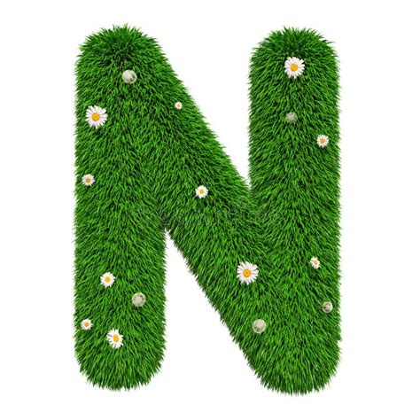 Lettre Verte A D Herbe Rendu 3D Illustration Stock Illustration Du