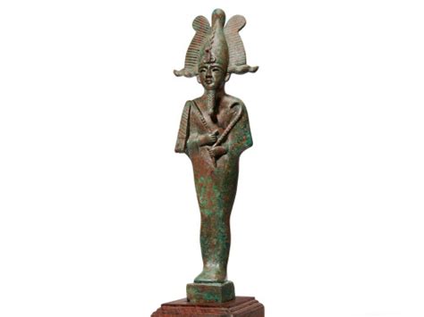 A Large Egyptian Bronze Figure Of Osiris Medusa Ancient Art