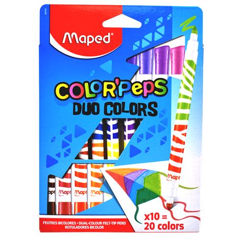 Marcador Maped Duo Color Peps 20 Colores