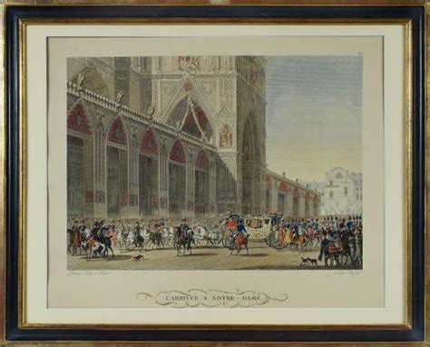 Gravure Le Sacre De S M L Empereur Napol On L Arriv E Notre Dame