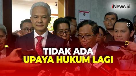 Mahfud Md Tanggapi Putusan Mk Tidak Ada Upaya Hukum Lagi