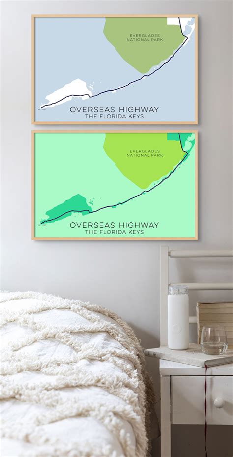 Florida Keys Overseas Highway Route Map Florida Keys Overseas - Etsy