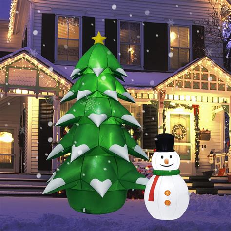 Buy 7ft Inflatable Christmas Tree Decorations With Snowman Christmas