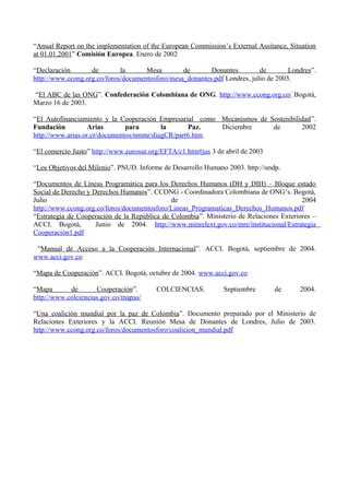 Fuentes De Cooperacion Colombia PDF