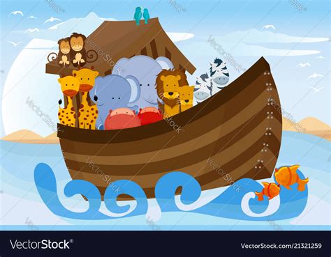 Noahs Ark Royalty Free Vector Image Vectorstock