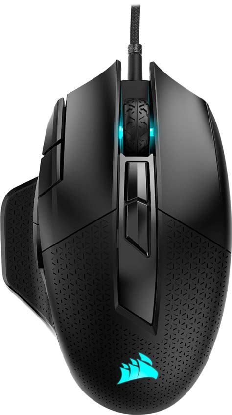 CORSAIR NIGHTSWORD RGB FPS/MOBA Wired Optical Gaming Mouse Black CH ...