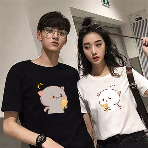 Jual Mystique Id Baju Kaos Couple Stiker Kucing T Shirt Lucu Dan