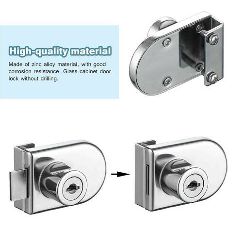 Paquet de 4 verrous de sécurité pour vitrine de vitrine à porte en