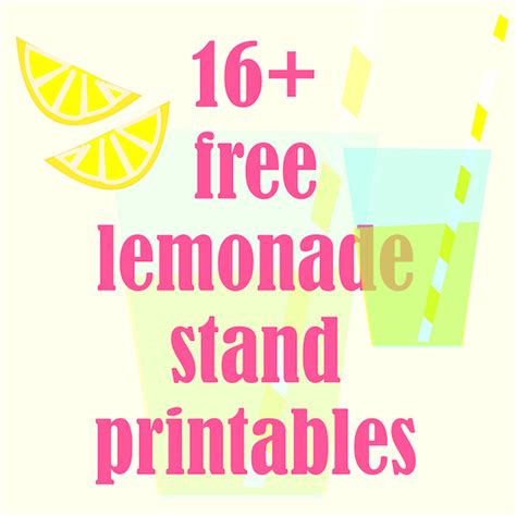 Lemonade Stand Printables