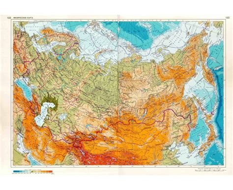 Географическая карта россии крупным планом на русском