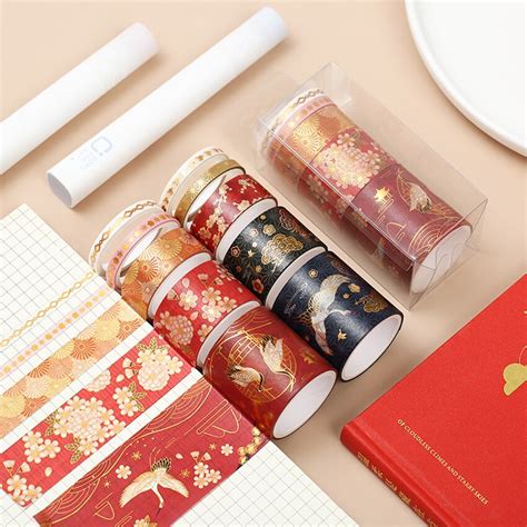 Chinese Adhesive Decor Tape Chinese Style Washi Tape Set Decorative