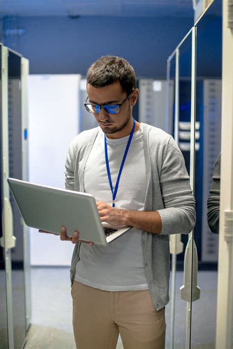 Engineer Managing Supercomputer Network Stock Photo Image Of Manager