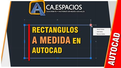 CREAR RECTANGULOS A MEDIDA EN AUTOCAD YouTube